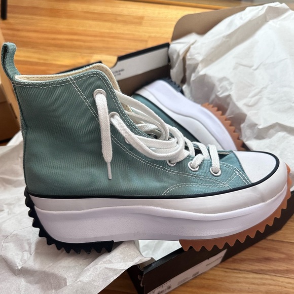 Converse Run Star Hike Jade Green Sneakers 7 - Picture 2 of 4